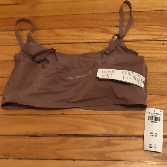 Abercrombie&Fitch Next to Naked Scoopneck Bralette, Size M, Mauve, NWT. - Picture 5 of 5
